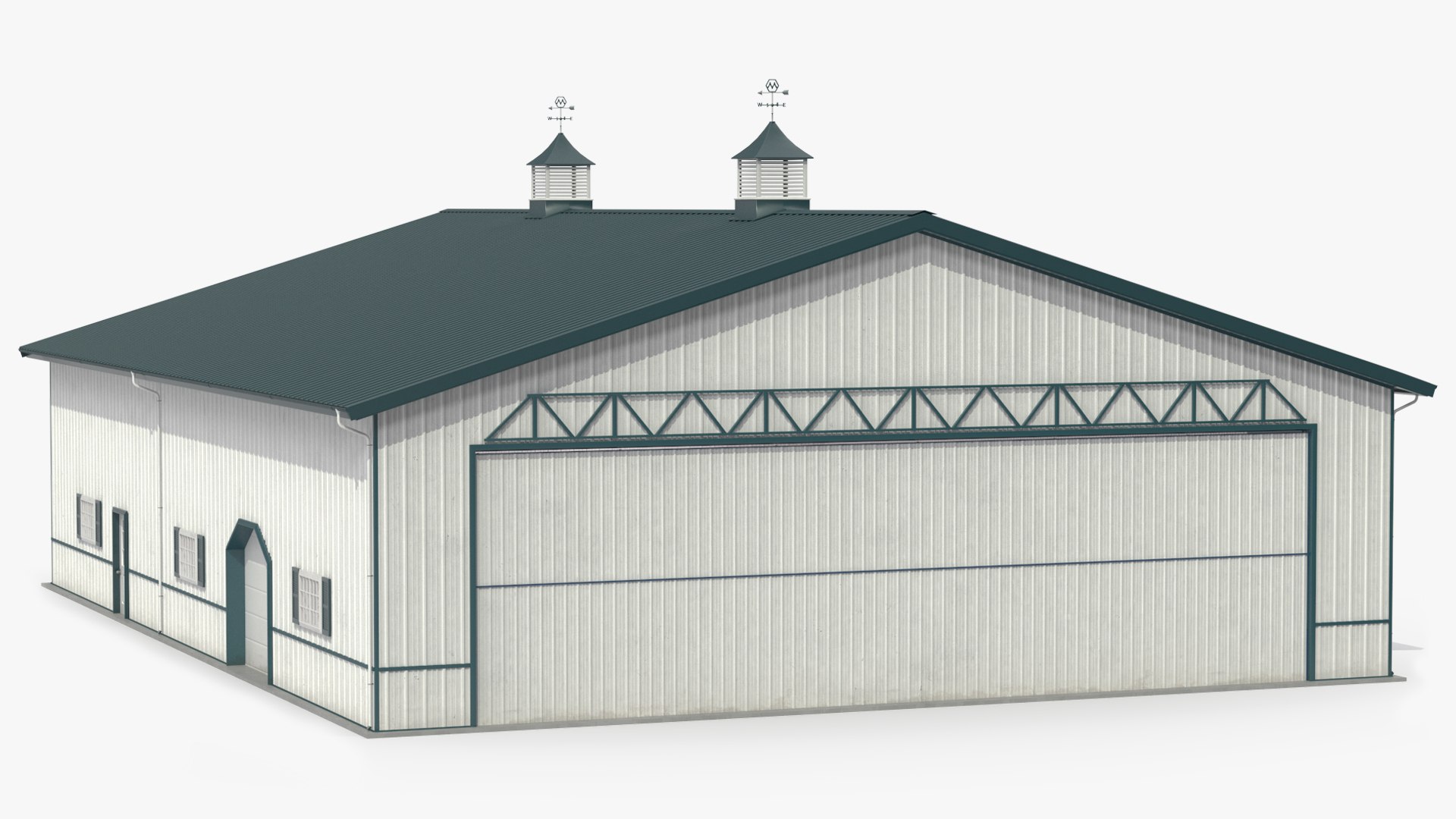 Compact Airplane Hangar 3D model preview