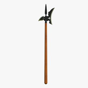 Medieval Halberd Weapon model