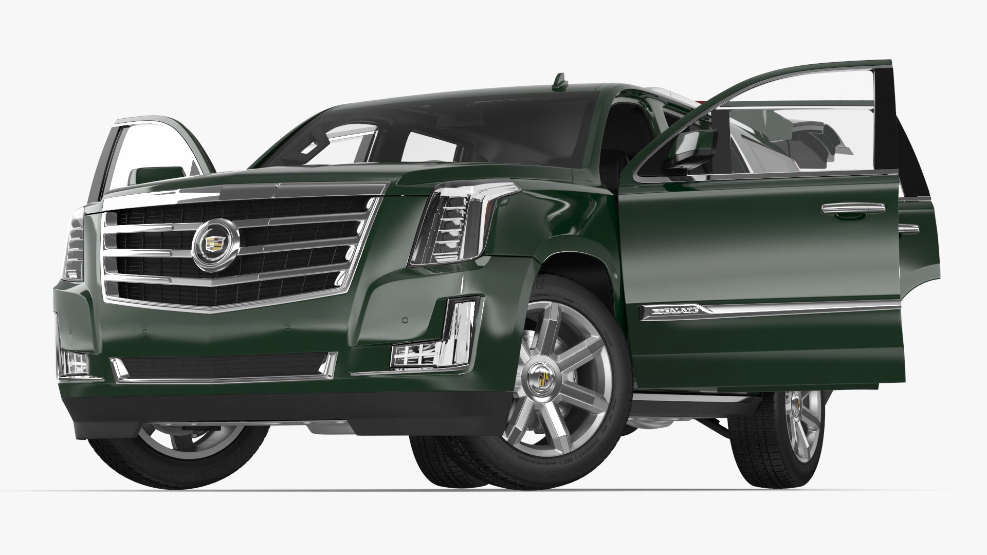 Cadillac Escalade SUV Rigged for Cinema 4D 3D model preview