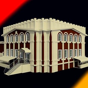 oriental building 3d max