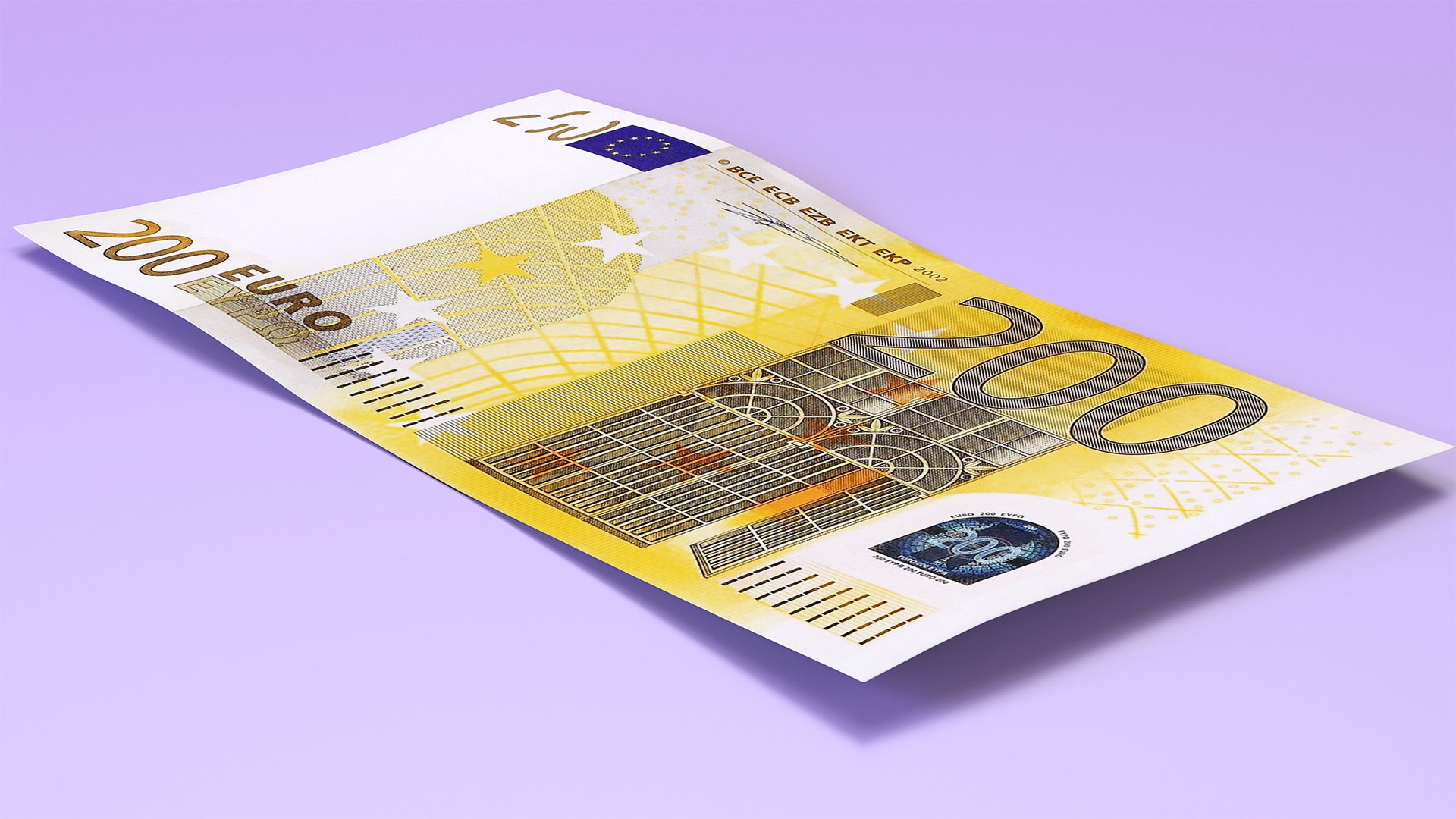 200 Euro Banknote 3D model preview