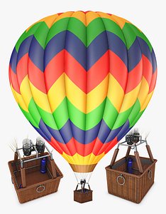 hot air balloon v 3D model