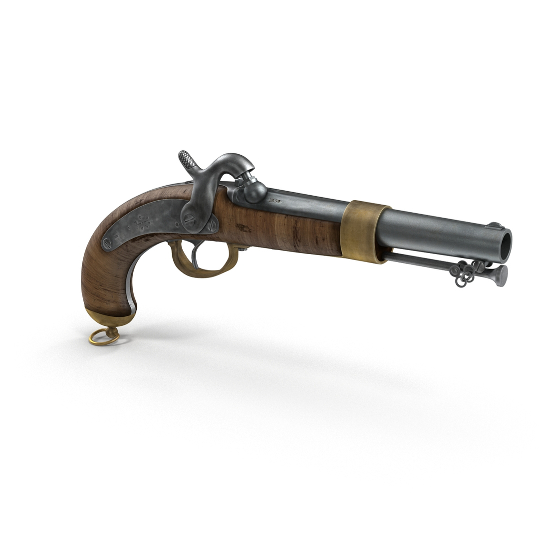 revolver modeled 3d max