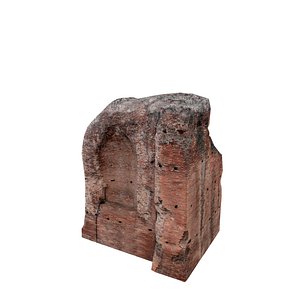 ruined wall 02 3d model