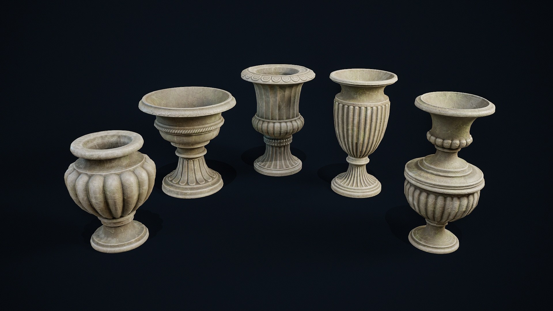 Modular Garden Decor Collections 3D model https://p.turbosquid.com/ts-thumb/yJ/pBlPLz/iQ/vases/jpg/1768511890/1920x1080/fit_q87/0742810727729f5044074ecd6ec9e8c408b01bf3/vases.jpg