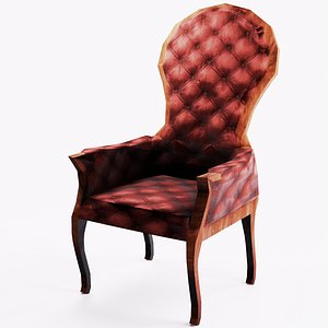 3D victorian armchair chair old