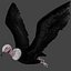 Two different version of vulture flying and sitting bird collection rigged and low poly