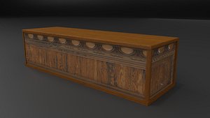 Wood Desk 3D model