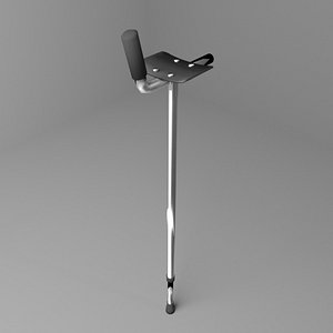3D gutter walking crutch model