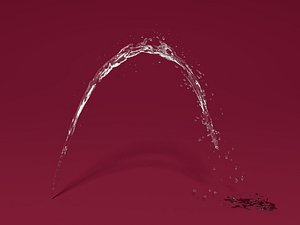 3D fountain splash model