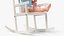 3D Boy Sitting in a Rocking Chair