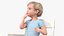 3D Boy Sitting in a Rocking Chair