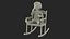 3D Boy Sitting in a Rocking Chair