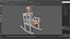 3D Boy Sitting in a Rocking Chair
