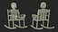 3D Boy Sitting in a Rocking Chair