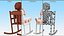 3D Boy Sitting in a Rocking Chair