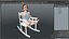 3D Boy Sitting in a Rocking Chair