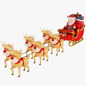 Santa Claus With Sleigh