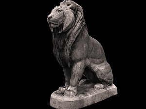 lion sculpture 3D