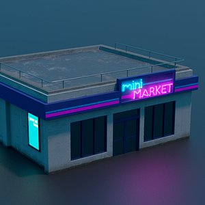 Mini market store 3D