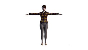 Woman with shirt 3D model