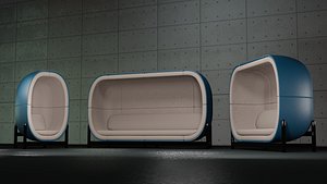 3D office pod model