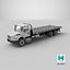 3D Freightliner M2 106 Flatbed Truck Vehicle White model