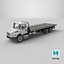 3D Freightliner M2 106 Flatbed Truck Vehicle White model