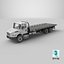 3D Freightliner M2 106 Flatbed Truck Vehicle White model
