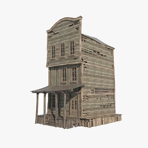 3D Old Western style residential buildings
