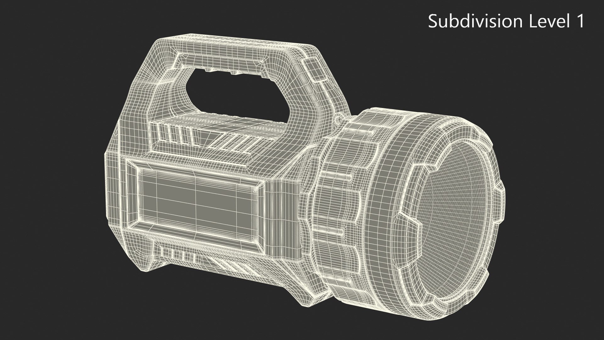 3D Model Emergency Searchlight Lantern Green Frame - TurboSquid 2441466