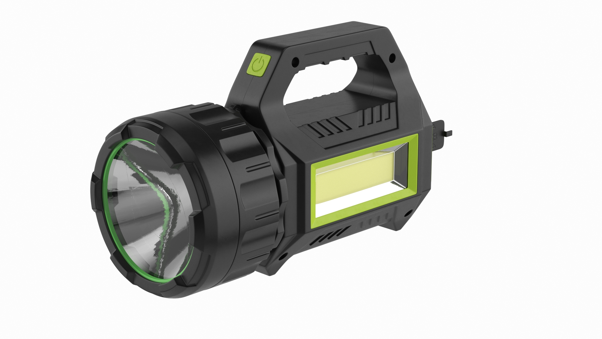 3D Model Emergency Searchlight Lantern Green Frame - TurboSquid 2441466