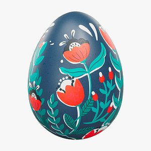 painted egg 3D
