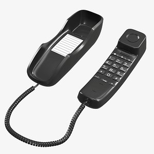 Compact corded phone handset removed