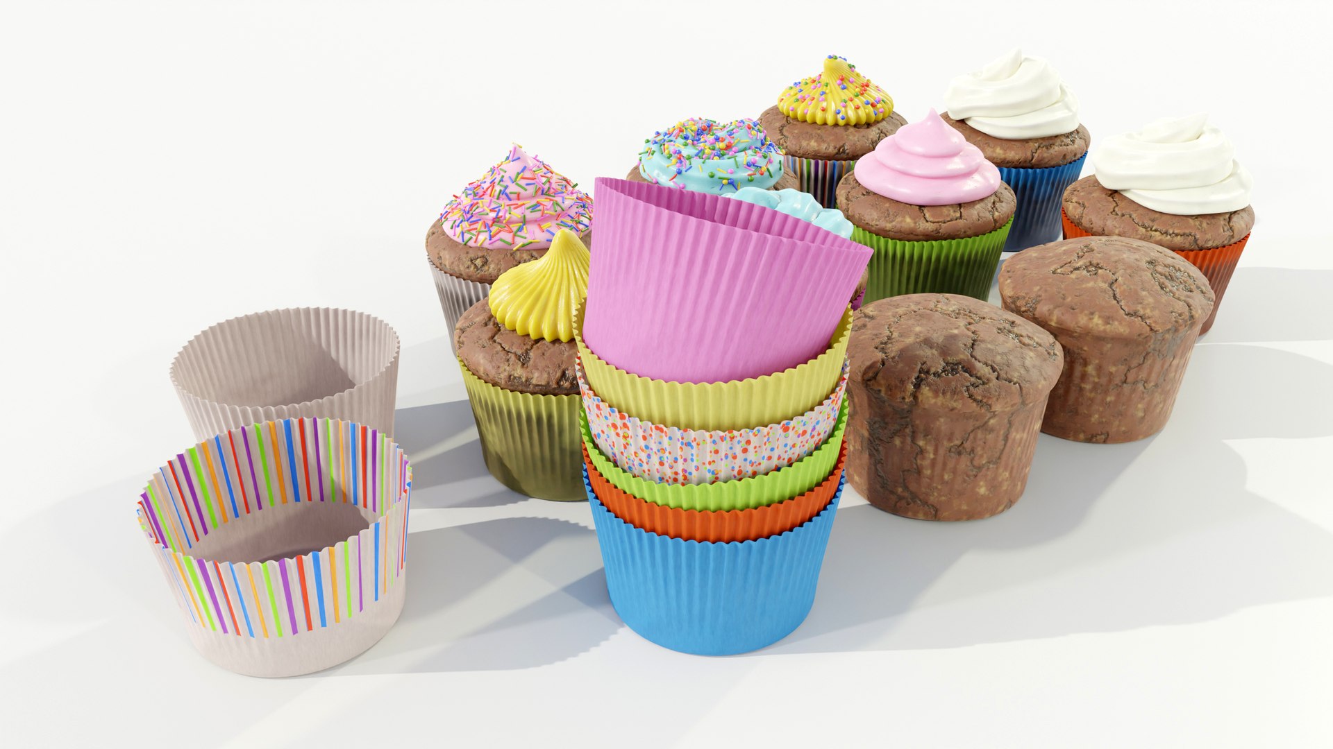 Cupcakes 3d Model Turbosquid 2172157