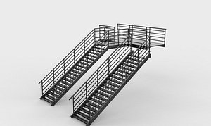 fire escape staircase 3D model