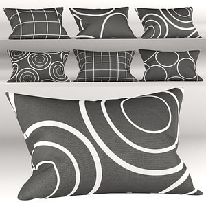 3D pillow pattern gray