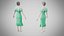 Dress 17 Medium Aquamarine With Design