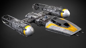 3D star wars y-wing
