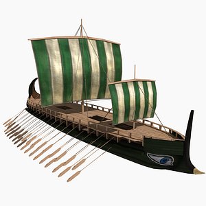 3d model historical greek heptere
