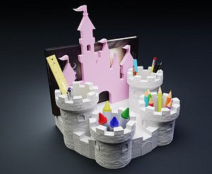 3D model Castle Pen Holder