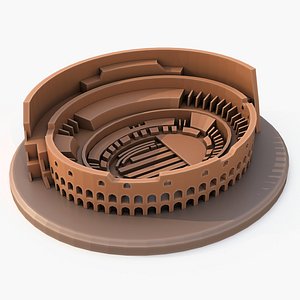 Low Poly Cartoon Model Colosseum 3D model