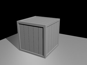 free fbx model simple crate