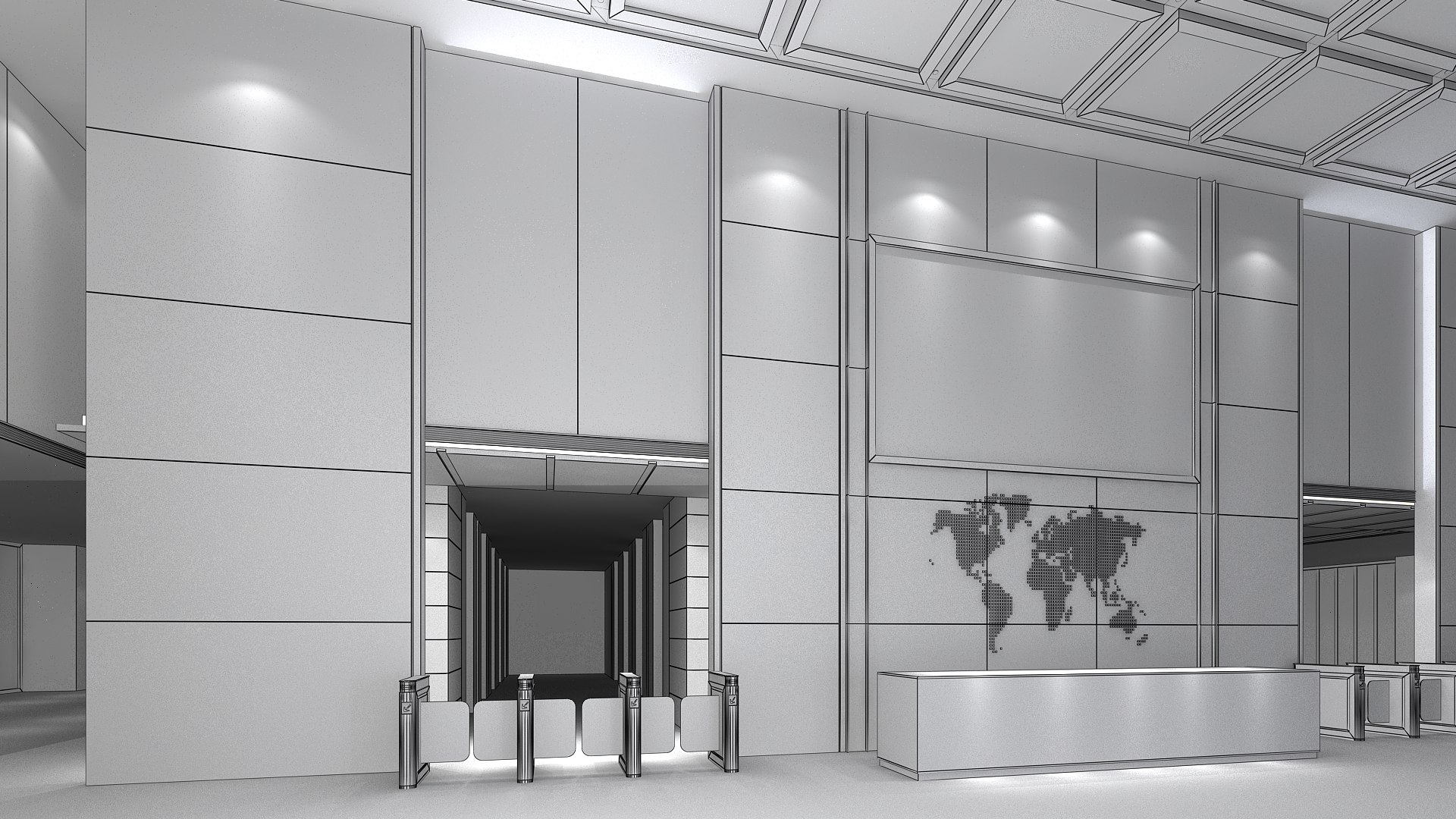 Modern Hall 37 3D Model - TurboSquid 2187709