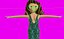 free low poly woman in dress 26