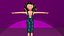 free low poly woman in dress 26