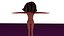 free low poly woman in dress 26