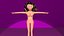 free low poly woman in dress 26