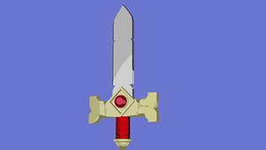 Stylized Iron sword Game Ready model
