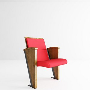 3d model auditorium chair fox